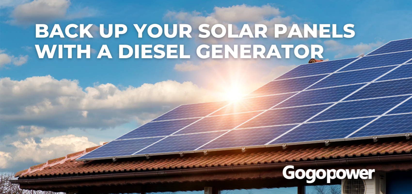 solar panel system with a diesel generator