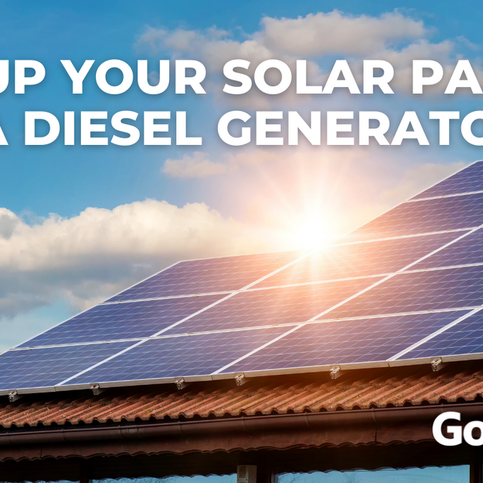 solar panel system with a diesel generator