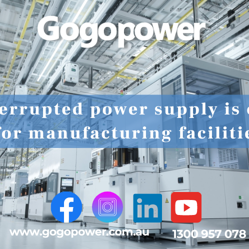 gogopower power supply for manufacturing facilities