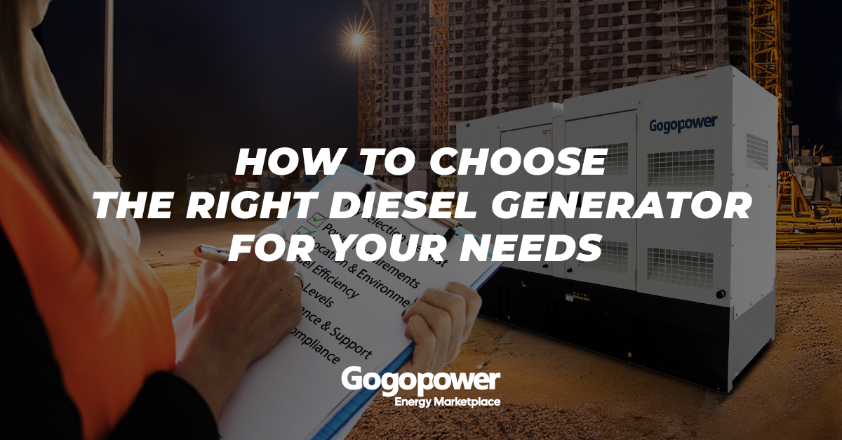 How to Choose the Right Diesel Generator for Your Needs